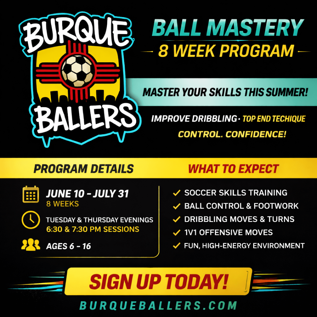 Burque Ballers Ball Mastery summer program flyer